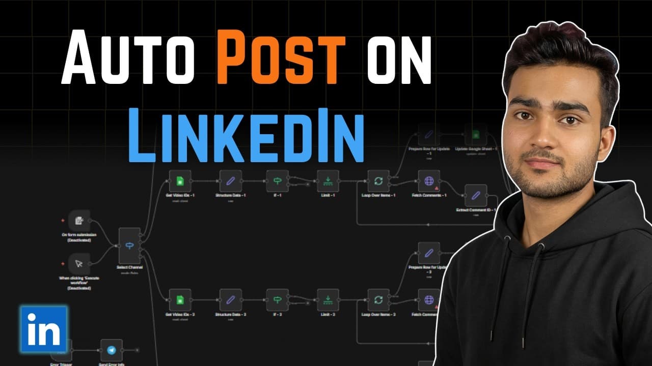 Automate LinkedIn (Image + Text) Posts with n8n (FREE) — Grow Your Brand Fast 🚀